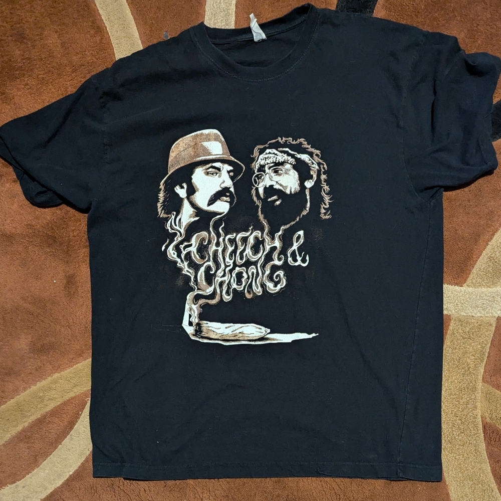 Vintage Cheech and Chong Up in Smoke Size XL Graphic Tee Joint Classic Logo